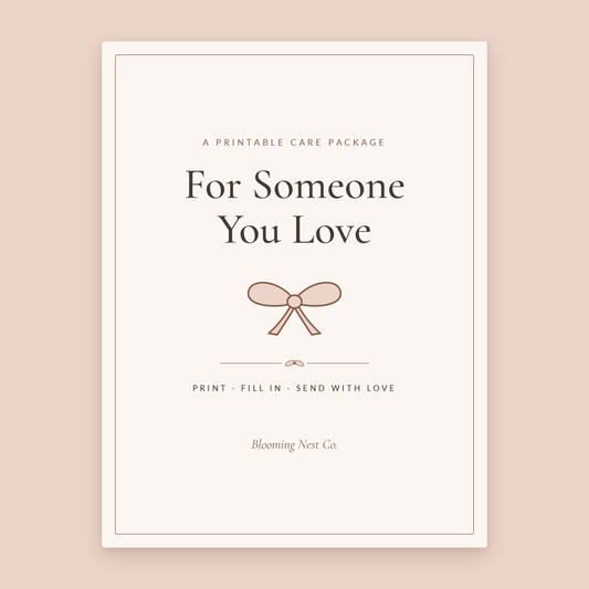 Printable Grief Care Package – Sympathy Gift Kit for Someone You Love